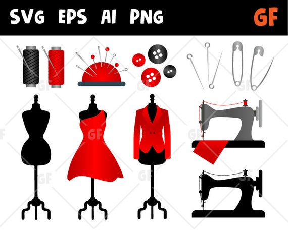 sewing clipart svg