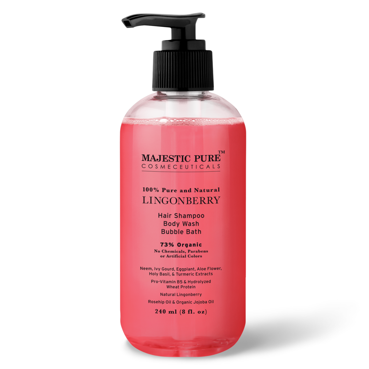 Lingonberry wash majestic pure. Shampoo clipart bubble bath bottle