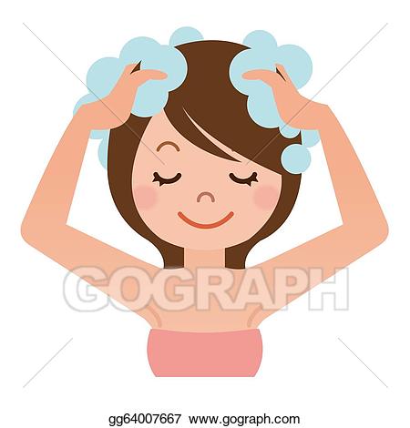 shampoo clipart washing hair