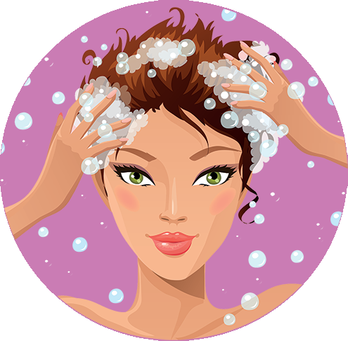 How to wash your. Shampoo clipart woman washing