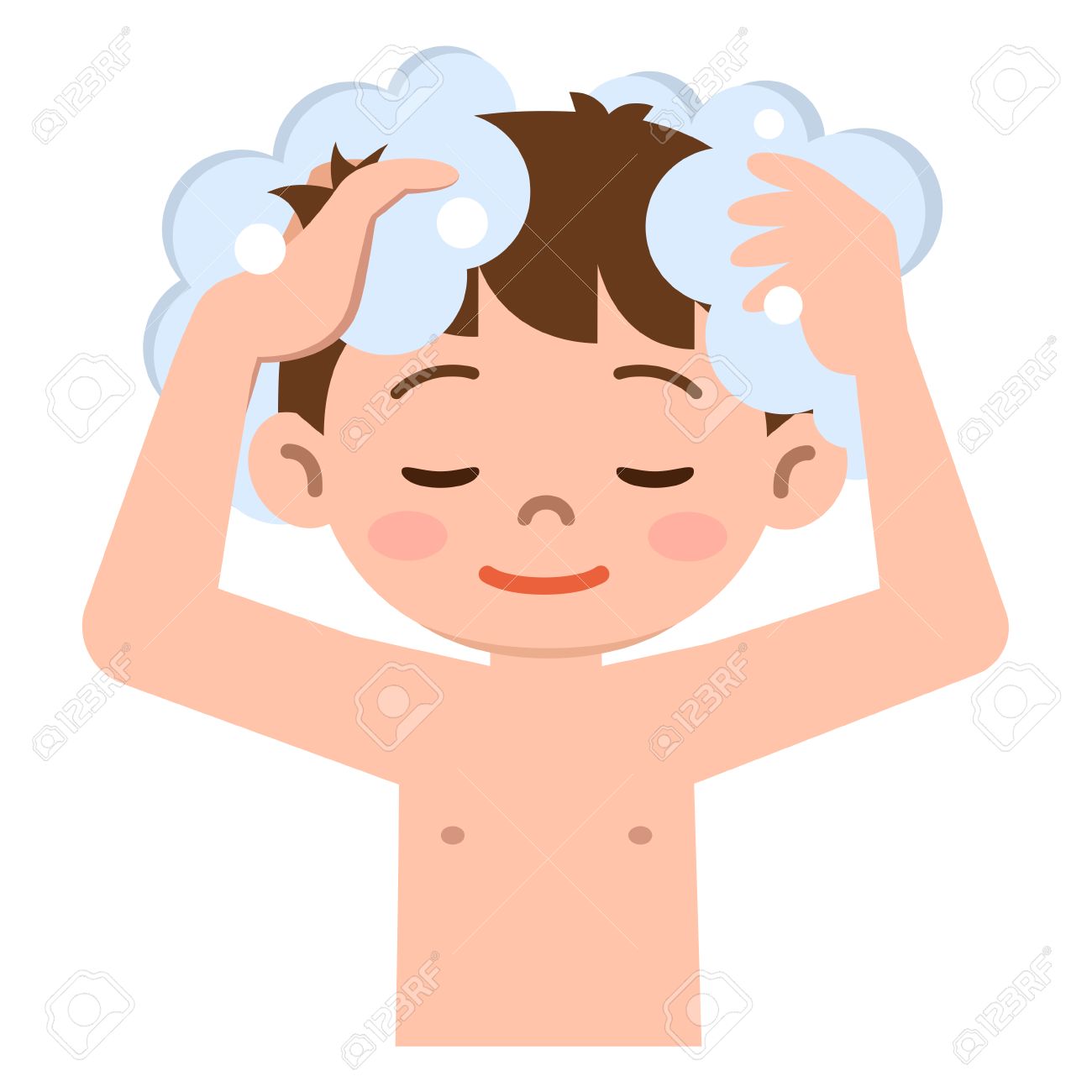 Shampoo clipart woman washing. Boy to wash the