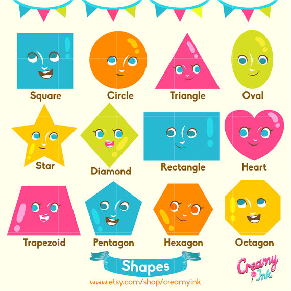 clipart shapes school