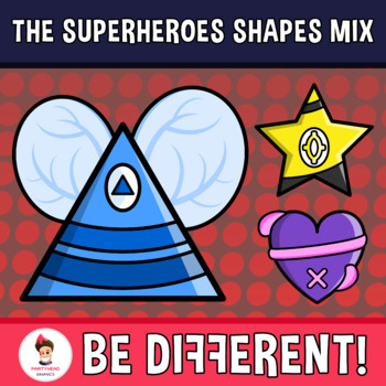 Superheroes . Shapes clipart mix