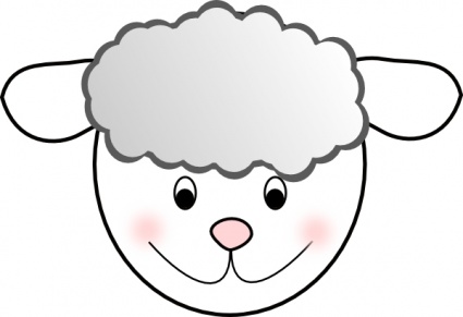 Free download clip art. Sheep clipart face
