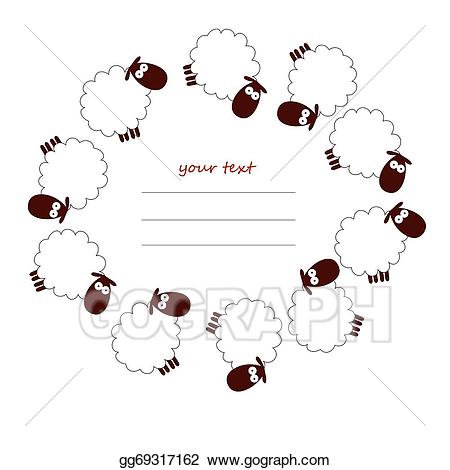 sheep clipart frame