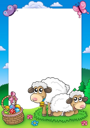 Sheep clipart frame. Easter with gallery yopriceville
