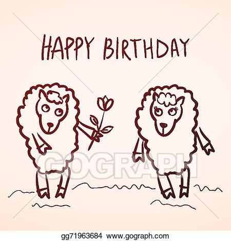 sheep clipart happy birthday