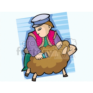 sheep clipart man