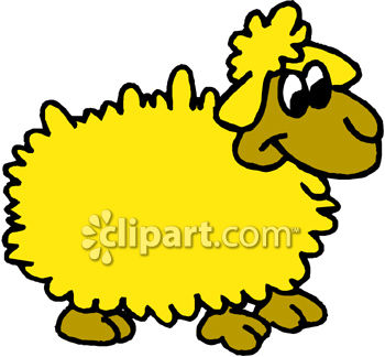 sheep clipart yellow
