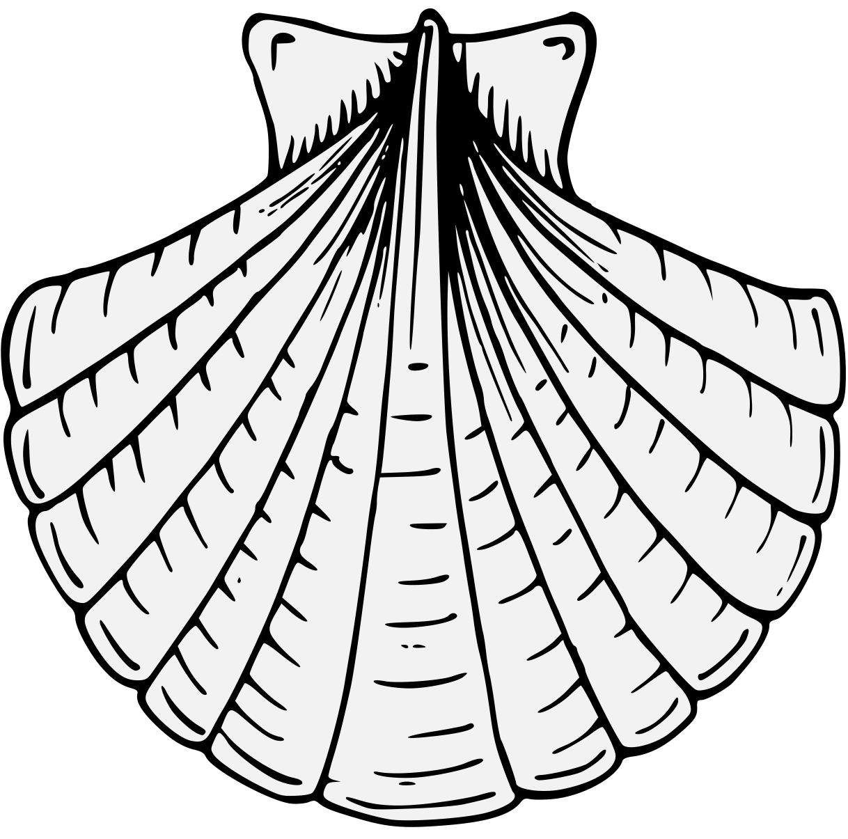 Traceable heraldic art pdf. Shell clipart escallop