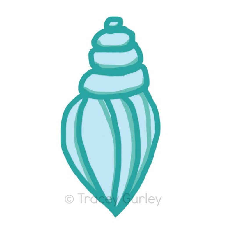 shell clipart turquoise