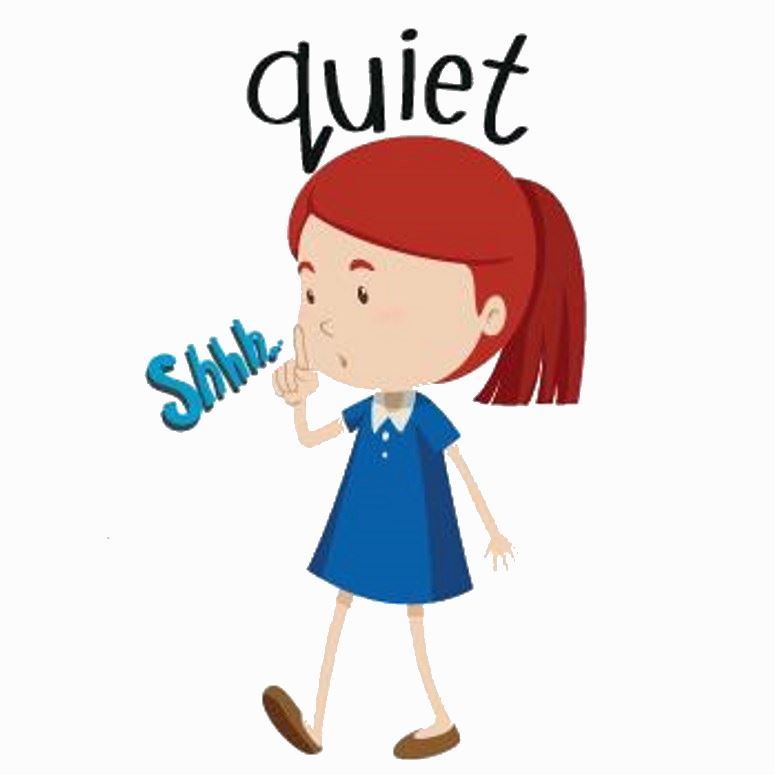 shhh clipart quiet student