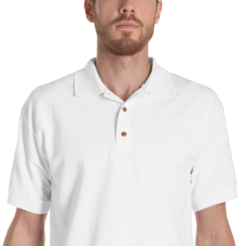 Shirt clipart colored shirt. Gildan embroidered polo mockup