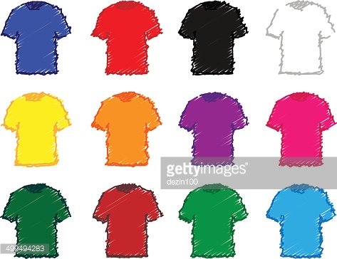 shirt clipart different color