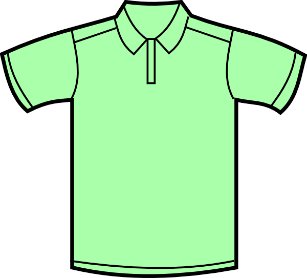 Shirt clipart polo. Green clip art at