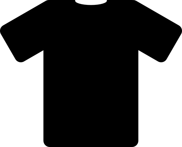 Shirt clipart vector. Black t clip art