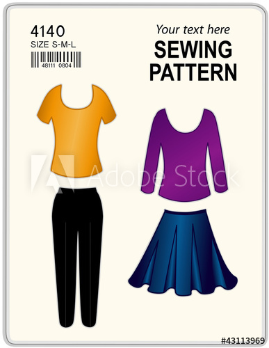 Shirts clipart shirt skirt. Sewing pattern for women