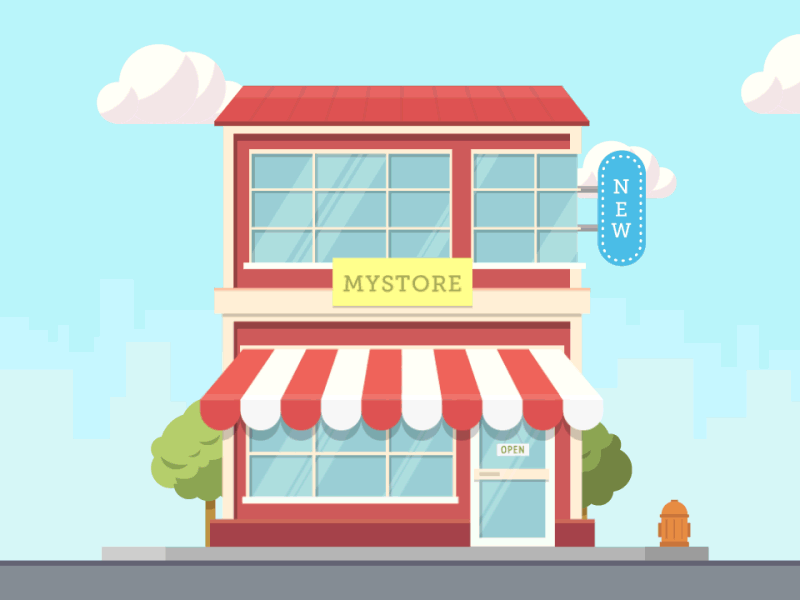 shop clipart animated