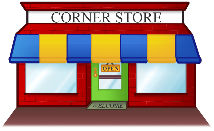 Store . Shop clipart corner shop