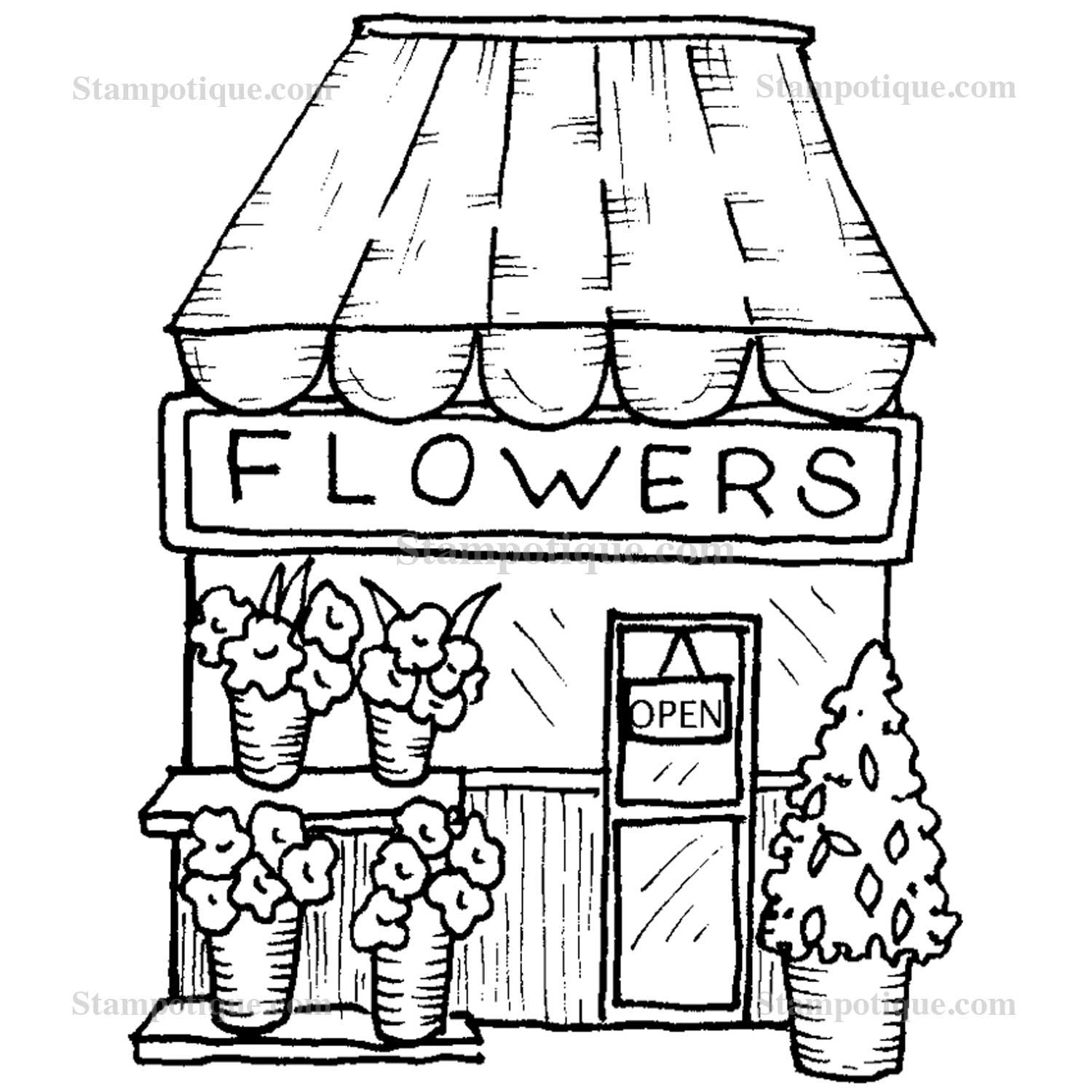 Shop clipart line art. Flower clip doodling digital