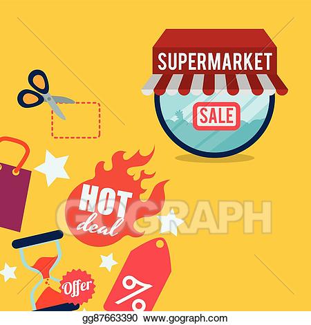 Shop clipart market. Vector shopping store icon