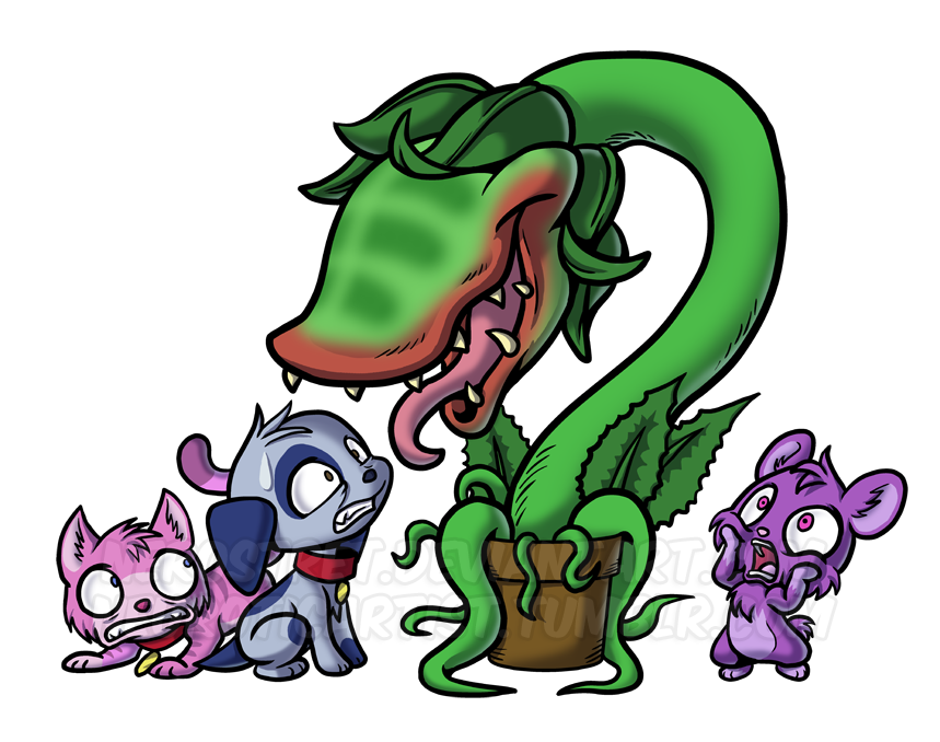 Littlest pet of horrors. Shop clipart street shop