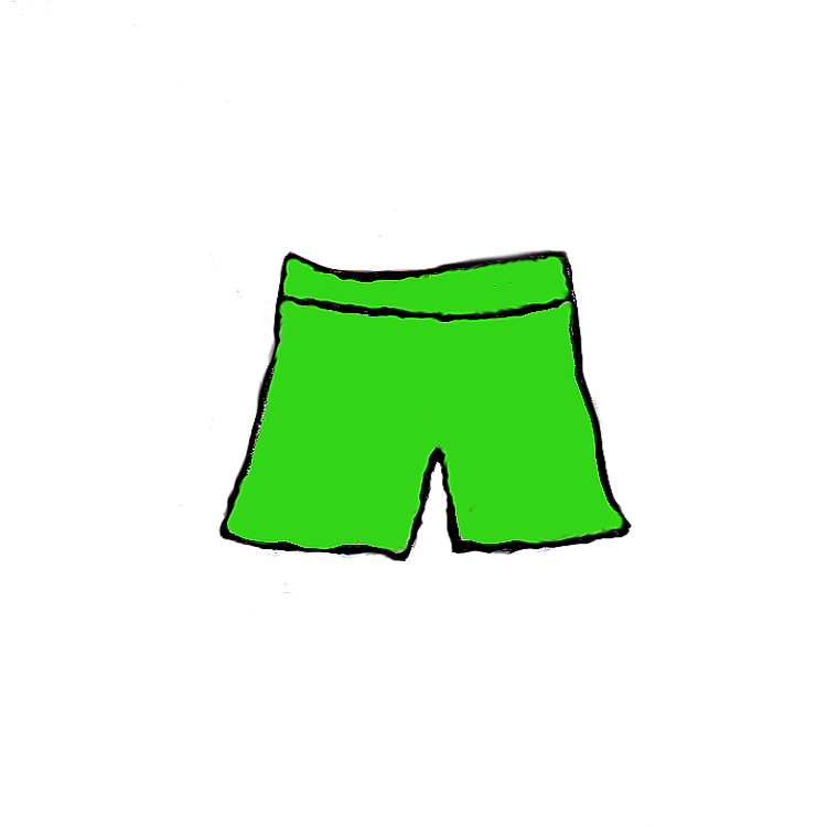short clipart green shorts