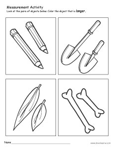 Short clipart long short object. Free printable worksheets on
