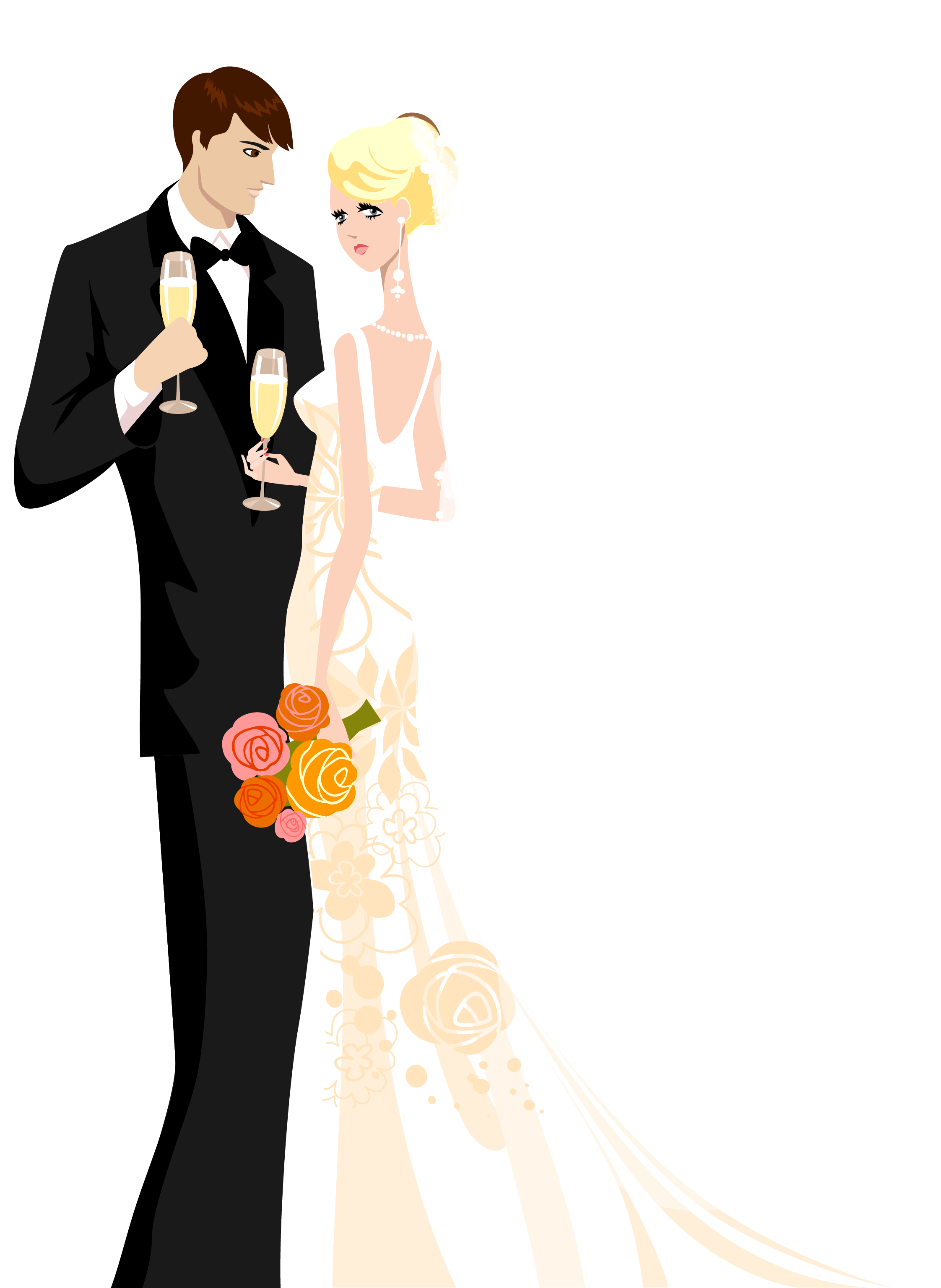 short clipart married couple