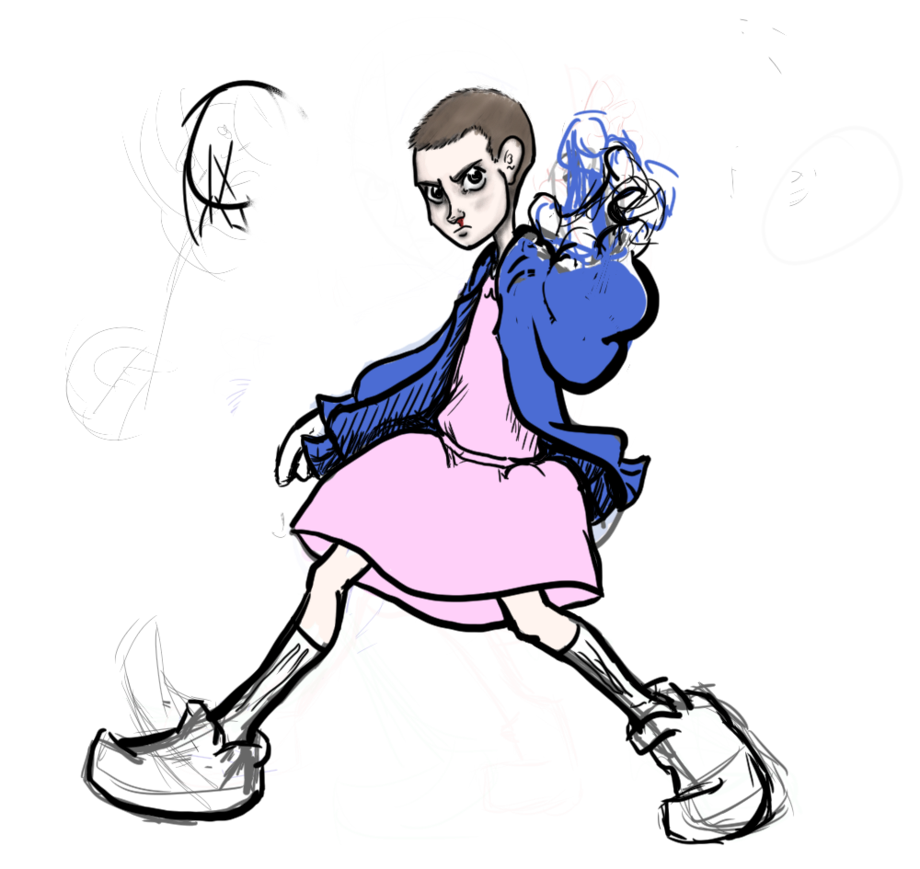 Short clipart short leg. Eleven wip stranger things