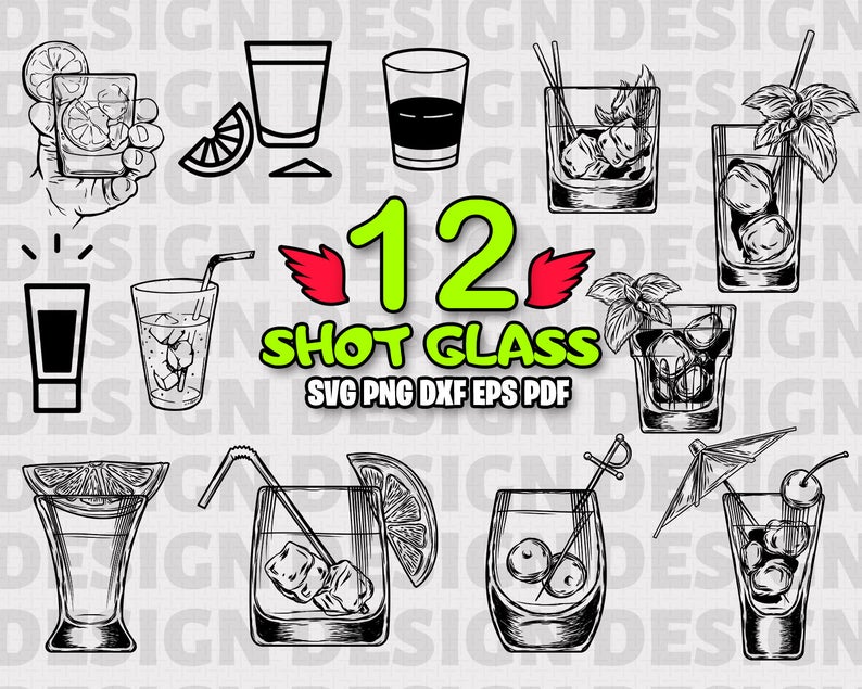 shot clipart glass item