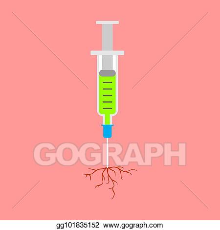 Shot clipart steroid. Vector art of syringe