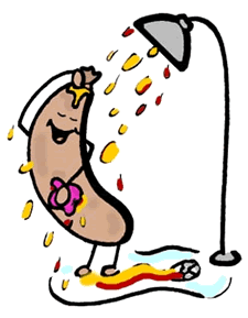 Full version of stick. Showering clipart