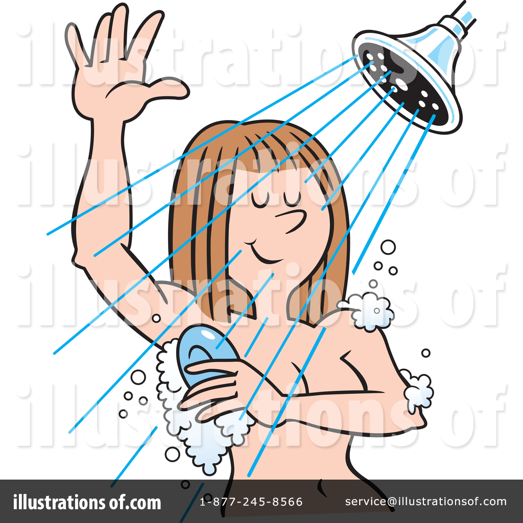 Shower illustration by johnny. Showering clipart
