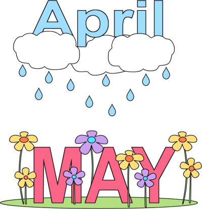 showering clipart april month