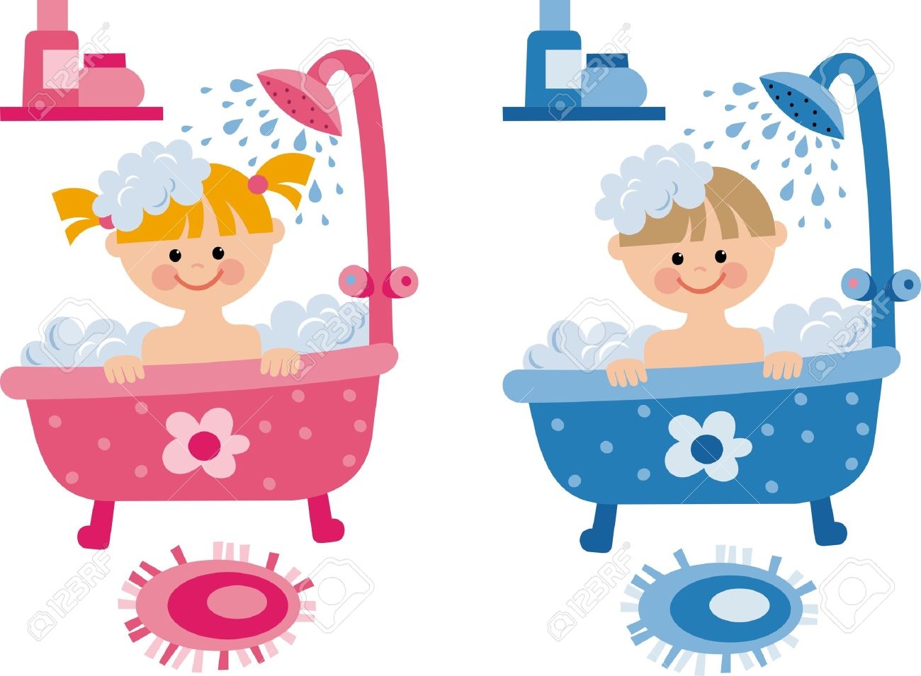 showering clipart bathing