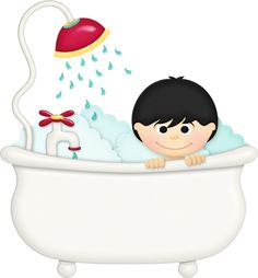 showering clipart bathtime