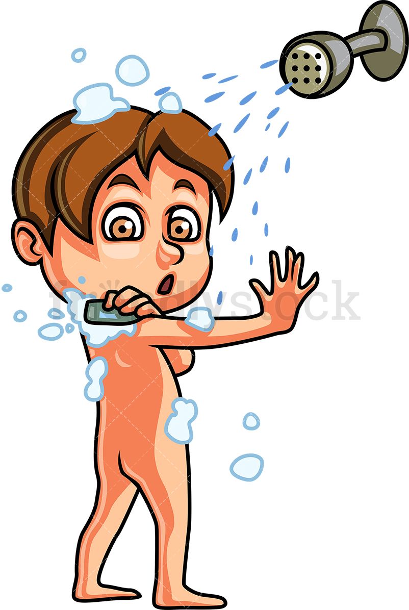 showering clipart illustration