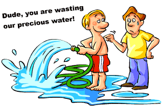 showering clipart wasting water