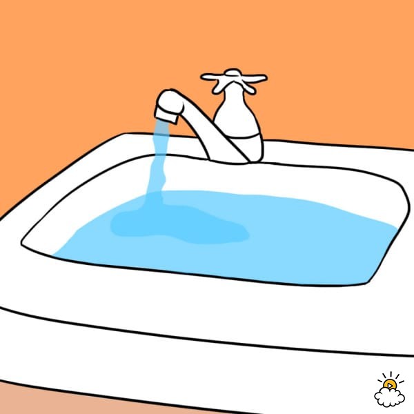 showering clipart wasting water