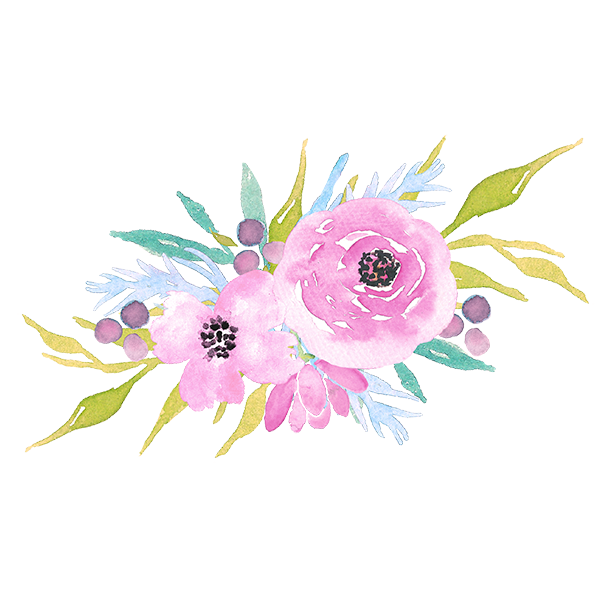 Floral design baby shower. Showering clipart watercolor