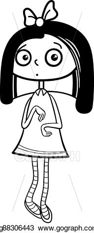 shy clipart black and white