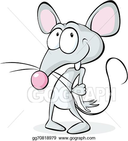 Shy clipart mouse. Vector cute isolated on