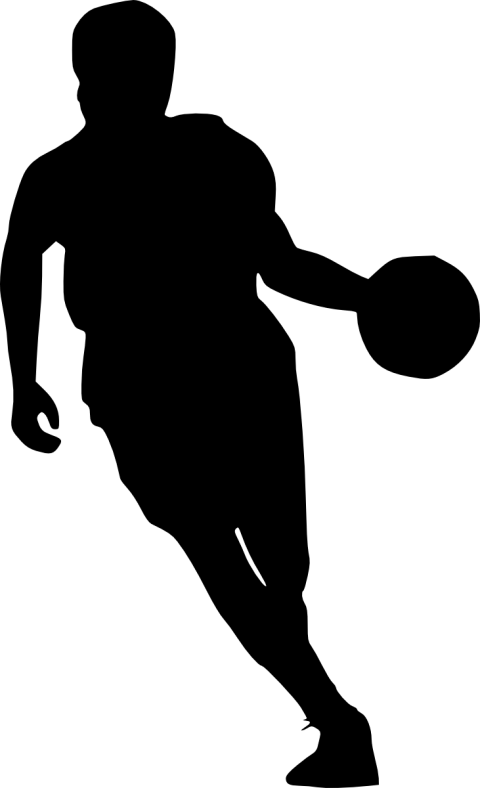 silhouette clipart basketball