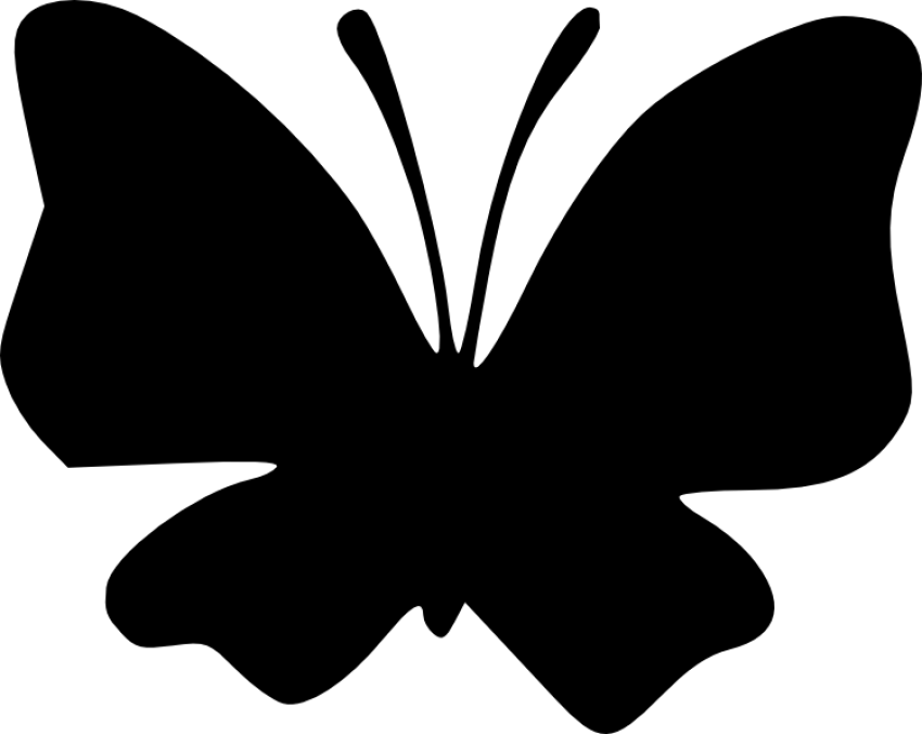 silhouette clipart butterfly