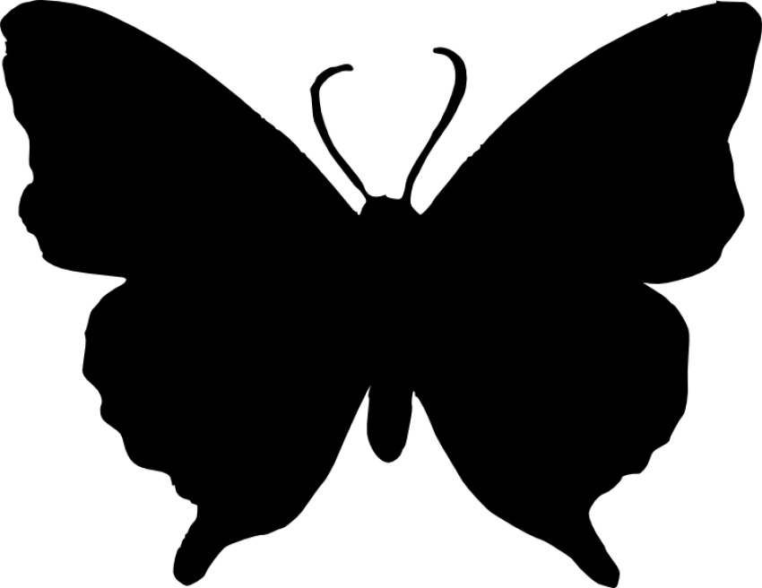 Download Silhouette clipart butterfly, Silhouette butterfly ...