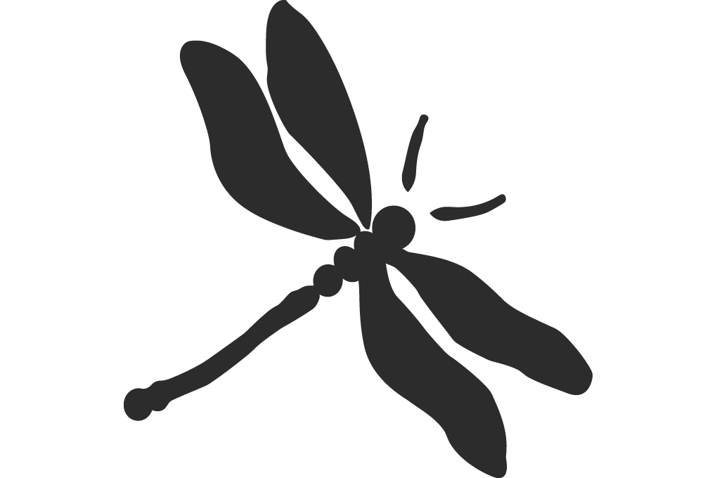 silhouette clipart dragonfly