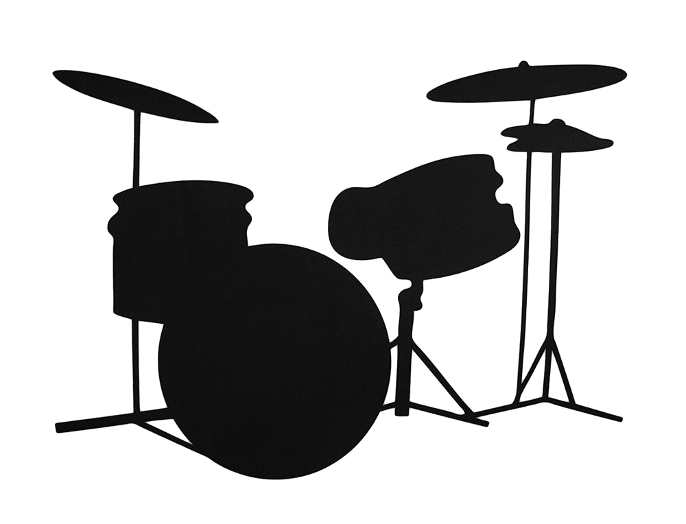 silhouette clipart drum set