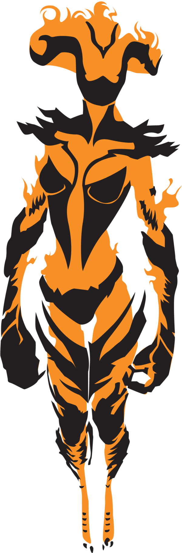 silhouette clipart flame
