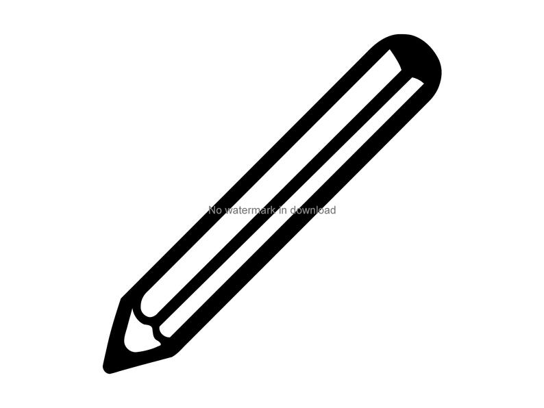 silhouette clipart pencil